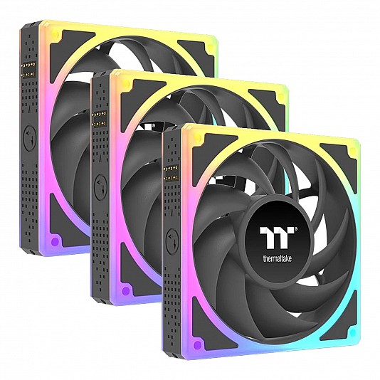 Thermaltake ToughFan EX120 ARGB Sync PC Cooling Fan, 120mm, Nero - Kit 3 Pezzi Thermaltake ToughFan EX120 ARGB Sync PC Cooling Fan, 120mm, Nero - Kit 3 Pezzi