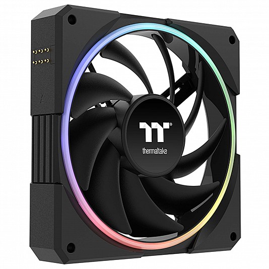 Thermaltake TS120 EX ARGB Sync PC Cooling Fan, 120mm, Nero - Kit 3 Pezzi Thermaltake TS120 EX ARGB Sync PC Cooling Fan, 120mm, Nero - Kit 3 Pezzi