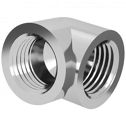 Barrow Adattatore 90° G1/4 FF - Argento Barrow Adattatore 90° G1/4 FF - Argento