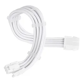 Silverstone Prolunga 1 x 8 pin (6+2) PCIe , 300mm - Sleeved Bianco Silverstone Prolunga 1 x 8 pin (6+2) PCIe , 300mm - Sleeved Bianco