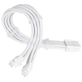Silverstone Prolunga 8 pin (4+4) EPS , 300mm - Sleeved Bianco Silverstone Prolunga 8 pin (4+4) EPS , 300mm - Sleeved Bianco