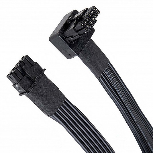 Silverstone PP14-90 Cavo PCIe Gen5 12VHPWR angolato a 90° - Nero Silverstone PP14-90 Cavo PCIe Gen5 12VHPWR angolato a 90° - Nero