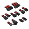 Kolink Core Pro set prolunghe cavi intrecciati 12V-2x6 Type-2 - Jet Black/Racing Red