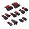 Kolink Core Pro set prolunghe cavi intrecciati 12V-2x6 Type-1 - Jet Black/Racing Red