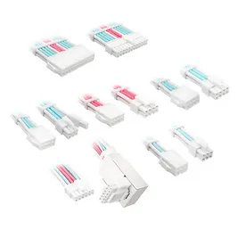 Kolink Core Pro set prolunghe cavi intrecciati 12V-2x6 Type-1 - Brilliant White/Neon Blue/ Kolink Core Pro set prolunghe cavi intrecciati 12V-2x6 Type-1 - Brilliant White/Neon Blue/
