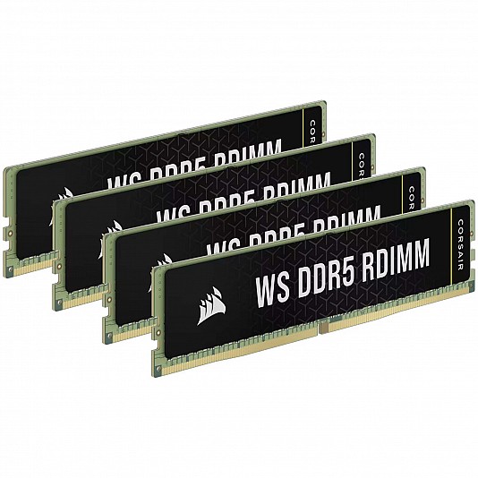 Corsair WS RDIMM ECC DDR5 5600MHz C40, Nero - 128 GB (4x32GB) Corsair WS RDIMM ECC DDR5 5600MHz C40, Nero - 128 GB (4x32GB)