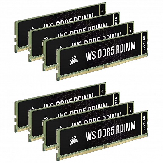 Corsair WS RDIMM ECC DDR5 5600MHz C40, Nero - 128 GB (8x16GB) Corsair WS RDIMM ECC DDR5 5600MHz C40, Nero - 128 GB (8x16GB)