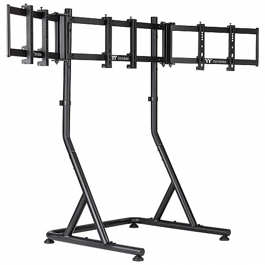 Thermaltake Triplo Supporto Da Corsa per Monitor - Nero Thermaltake Triplo Supporto Da Corsa per Monitor - Nero