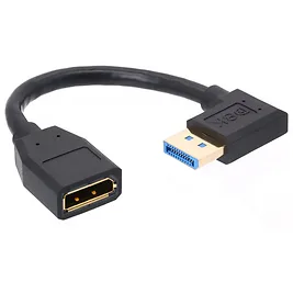 Cavo Prolunga DisplayPort a 90 gradi 1.4 DP Maschio/Femmina - 0,5m Cavo Prolunga DisplayPort a 90 gradi 1.4 DP Maschio/Femmina - 0,5m