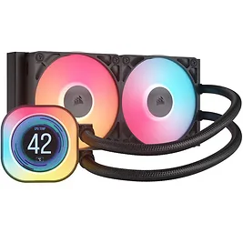 Corsair iCUE LINK TITAN 240 RX LCD AIO, 240mm Radiator, Liquid CPU Cooler - Nero Corsair iCUE LINK TITAN 240 RX LCD AIO, 240mm Radiator, Liquid CPU Cooler - Nero