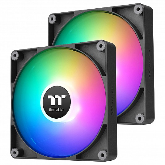 Thermaltake CT120 Reverse ARGB Sync PC Cooling Fan, 120mm, Nero - Kit 2 Pezzi Thermaltake CT120 Reverse ARGB Sync PC Cooling Fan, 120mm, Nero - Kit 2 Pezzi