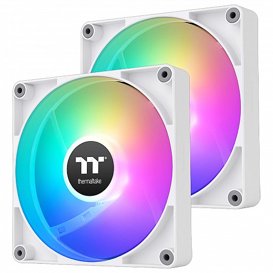Thermaltake CT140 Reverse ARGB Sync PC Cooling Fan, 140mm, Bianco - Kit 2 Pezzi Thermaltake CT140 Reverse ARGB Sync PC Cooling Fan, 140mm, Bianco - Kit 2 Pezzi