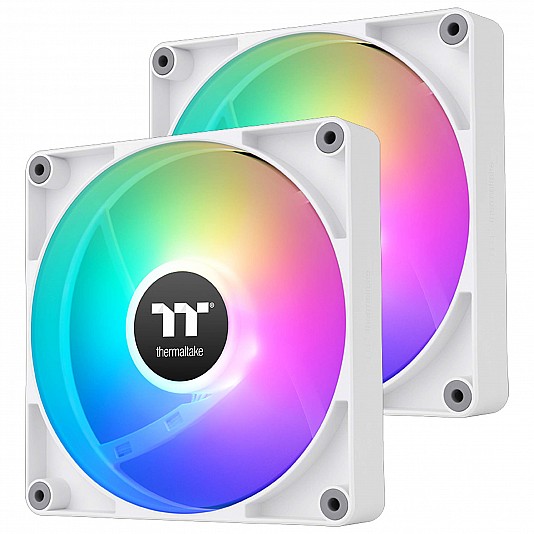 Thermaltake CT120 Reverse ARGB Sync PC Cooling Fan, 120mm, Bianco - Kit 2 Pezzi Thermaltake CT120 Reverse ARGB Sync PC Cooling Fan, 120mm, Bianco - Kit 2 Pezzi