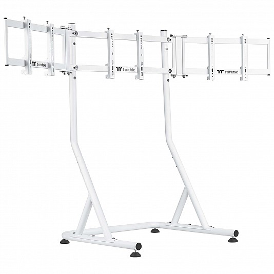Thermaltake Triplo Supporto Da Corsa per Monitor - Bianco Thermaltake Triplo Supporto Da Corsa per Monitor - Bianco