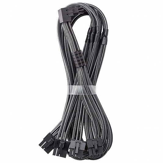 CableMod C-Series PRO cavo 12VHPWR a 4x PCI-E per Corsair, 90° Tipo A, 60cm - Carbon CableMod C-Series PRO cavo 12VHPWR a 4x PCI-E per Corsair, 90° Tipo A, 60cm - Carbon