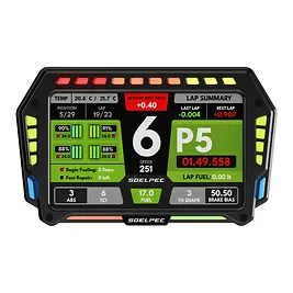 SOELPEC XR-7 Display 6,8" - Display Telemetria Simracing Touchscreen 60Hz con 30 LED RGB - Nero SOELPEC XR-7 Display 6,8" - Display Telemetria Simracing Touchscreen 60Hz con 30 LED RGB - Nero