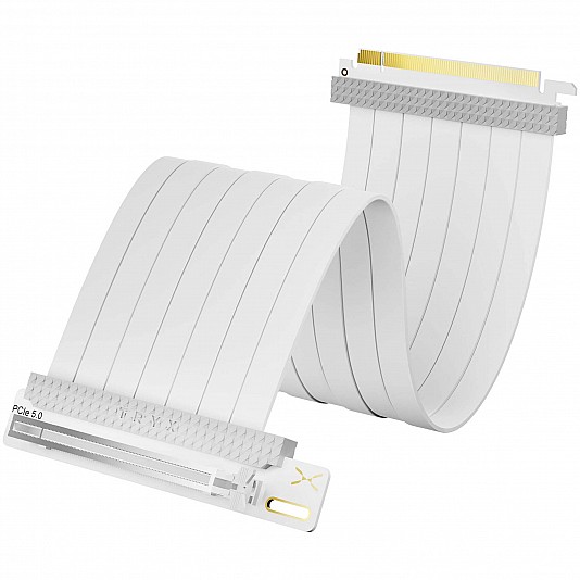 TRYX STRING PCIe 5.0 x16 Riser Cable, 200mm - Bianco TRYX STRING PCIe 5.0 x16 Riser Cable, 200mm - Bianco