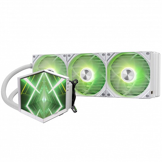 TRYX STAGE ARGB 360 Sistema AIO, Dual-Display IPS - 360 mm, Bianco TRYX STAGE ARGB 360 Sistema AIO, Dual-Display IPS - 360 mm, Bianco