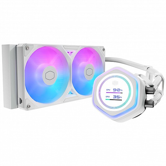 Cooler Master MasterLiquid Atmos II LCD ARGB AIO - Bianco - 240mm Cooler Master MasterLiquid Atmos II LCD ARGB AIO - Bianco - 240mm