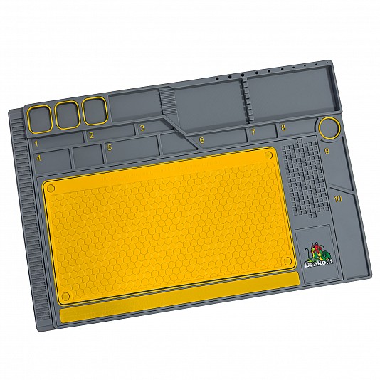 Tappetino in silicone personalizzato Drako - Grigio/Giallo Tappetino in silicone personalizzato Drako - Grigio/Giallo