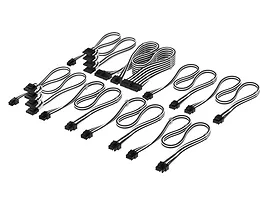Premium Individually Sleeved DC Cable Pro Kit, Type 4, - Bianco/Nero Premium Individually Sleeved DC Cable Pro Kit, Type 4, - Bianco/Nero