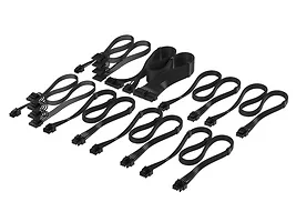 Premium Individually Sleeved DC Cable Pro Kit, Type 4, - Nero Premium Individually Sleeved DC Cable Pro Kit, Type 4, - Nero