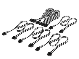 Premium Individually Sleeved DC Cable Starter Kit, Type 4, Bianco/Nero Premium Individually Sleeved DC Cable Starter Kit, Type 4, Bianco/Nero