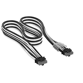 Premium Individually Sleeved, 12V-2x6 to 12V-2x6 600W Cable, Bianco/Nero Premium Individually Sleeved, 12V-2x6 to 12V-2x6 600W Cable, Bianco/Nero
