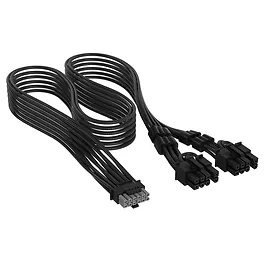 Premium Individually Sleeved, 12V-2x6 to 2x 8-pin (6+2 split) PCIe Cable, Nero Premium Individually Sleeved, 12V-2x6 to 2x 8-pin (6+2 split) PCIe Cable, Nero
