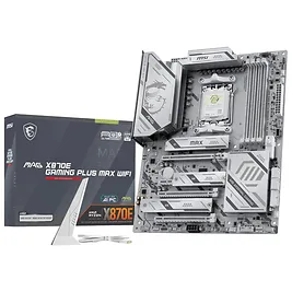 MSI MAG X870 Gaming PLUS MAX WiFi - Scheda madre ATX AM5, chipset X870, DDR5-8200+, Wi-Fi 7, USB4, PCIe 5.0 MSI MAG X870 Gaming PLUS MAX WiFi - Scheda madre ATX AM5, chipset X870, DDR5-8200+, Wi-Fi 7, USB4, PCIe 5.0