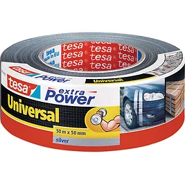 Tesa Extra Power Universal - Nastro adesivo in tessuto 50m x 50mm - Argento Tesa Extra Power Universal - Nastro adesivo in tessuto 50m x 50mm - Argento