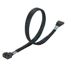 SilverStone SST-CPS08-8i - Cavo interno Mini SAS HD SFF-8643 a SlimSAS SFF-8654 8i - 600mm SilverStone SST-CPS08-8i - Cavo interno Mini SAS HD SFF-8643 a SlimSAS SFF-8654 8i - 600mm