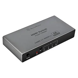 SilverStone HSW41 - Switch HDMI 2.0 4K 4 Ingressi 1 Uscita con Telecomando IR e Protezione Integrata SilverStone HSW41 - Switch HDMI 2.0 4K 4 Ingressi 1 Uscita con Telecomando IR e Protezione Integrata