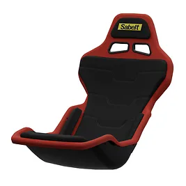 Sabelt SRP-1 - Sedile Simracing con Scocca in Vetroresina, Design Formula e Imbottitura 20mm - Nero/Rosso Sabelt SRP-1 - Sedile Simracing con Scocca in Vetroresina, Design Formula e Imbottitura 20mm - Nero/Rosso