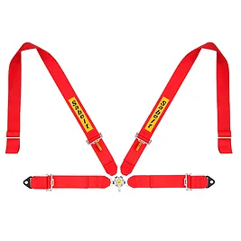 Sabelt Sim Seatbelts Kit - Cinture di Sicurezza a 4 Punti per Sim Racing con Kit di Montaggio - Racing Red Sabelt Sim Seatbelts Kit - Cinture di Sicurezza a 4 Punti per Sim Racing con Kit di Montaggio - Racing Red