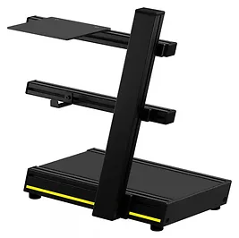Sabelt Freestanding PC Case Stand - Supporto PC per Sim Racing con Portacuffie e Base Mouse - Nero/Giallo Sabelt Freestanding PC Case Stand - Supporto PC per Sim Racing con Portacuffie e Base Mouse - Nero/Giallo