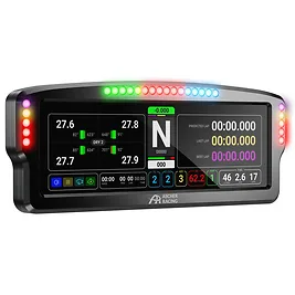 Ascher Racing Dashboard 7,85" LCD Touchscreen - Data Display Unit Simracing con 26 LED RGB - Nero Ascher Racing Dashboard 7,85" LCD Touchscreen - Data Display Unit Simracing con 26 LED RGB - Nero