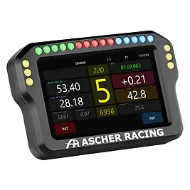 Ascher Racing Dashboard 4" - Display Telemetria Simracing con LED RGB e Risoluzione 800x480 - Nero Ascher Racing Dashboard 4" - Display Telemetria Simracing con LED RGB e Risoluzione 800x480 - Nero