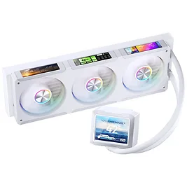 Jonsbo TF3-360SCW - Bianco AIO 360mm con Display LCD 3,5" + 3x 3,38", 3 Ventole 120mm ARGB e Pompa Ceramica Jonsbo TF3-360SCW - Bianco AIO 360mm con Display LCD 3,5" + 3x 3,38", 3 Ventole 120mm ARGB e Pompa Ceramica