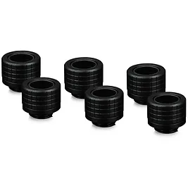 Thermal Grizzly DeltaMate Fitting, Messing, HT14 - Nero, 6 pezzi Thermal Grizzly DeltaMate Fitting, Messing, HT14 - Nero, 6 pezzi