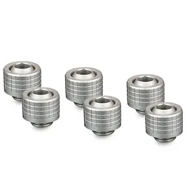 Thermal Grizzly DeltaMate ST13 Nickel - Fitting a Compressione G1/4" per Soft Tube 10/13mm, 6 Pezzi Thermal Grizzly DeltaMate ST13 Nickel - Fitting a Compressione G1/4" per Soft Tube 10/13mm, 6 Pezzi