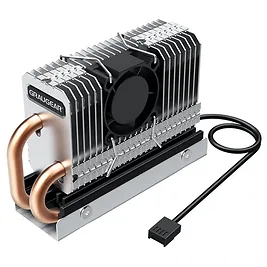 Graugear G-M2HP04-F Dissipatore SSD M.2 2280 con Heatpipe e Ventola PWM 25mm - Nero Graugear G-M2HP04-F Dissipatore SSD M.2 2280 con Heatpipe e Ventola PWM 25mm - Nero