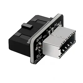 Graugear Adattatore Interno USB 3.0 19-Pin a USB 3.1 Type-E 20-Pin Key A - 180 Gradi Graugear Adattatore Interno USB 3.0 19-Pin a USB 3.1 Type-E 20-Pin Key A - 180 Gradi