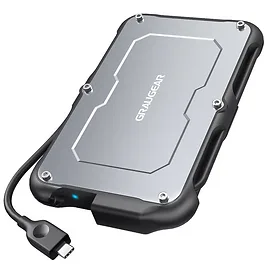 Graugear G-2502-C-10G - Case Esterno per SSD/HDD 2,5 pollici USB-C 3.2 Gen2, IP66 - Silver/Nero Graugear G-2502-C-10G - Case Esterno per SSD/HDD 2,5 pollici USB-C 3.2 Gen2, IP66 - Silver/Nero