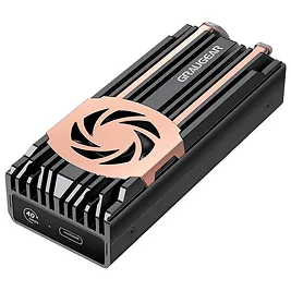 Graugear G-M2U4-40G-F - Box Esterno USB4 in Alluminio per SSD M.2 NVMe con Ventola - Nero Graugear G-M2U4-40G-F - Box Esterno USB4 in Alluminio per SSD M.2 NVMe con Ventola - Nero