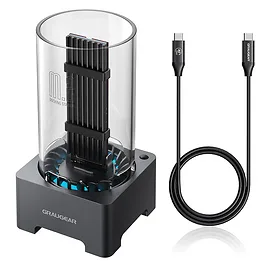 Graugear G-M2DK-U4-40G Docking Station USB 4.0 per SSD M.2 NVMe con Heatsink e Ventola - Nero Graugear G-M2DK-U4-40G Docking Station USB 4.0 per SSD M.2 NVMe con Heatsink e Ventola - Nero