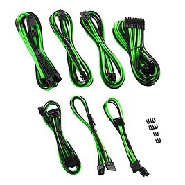 CableMod C-Series Pro ModMesh 12VHPWR Cable Kit per Corsair RM, RMi, RMx (Black Label) - Nero/Verde chiaro CableMod C-Series Pro ModMesh 12VHPWR Cable Kit per Corsair RM, RMi, RMx (Black Label) - Nero/Verde chiaro