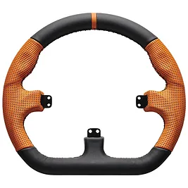 Asetek SimSports GT Rim Closed D - Volante GT in Alluminio e Pelle, compatibile con Button Box La Prima e Forte - Nero/Arancione Asetek SimSports GT Rim Closed D - Volante GT in Alluminio e Pelle, compatibile con Button Box La Prima e Forte - Nero/Arancione