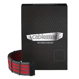 CableMod C-Series Pro ModMesh Cable Kit per Corsair AXi/HXi/RM (Yellow Label) - Carbon/Rosso CableMod C-Series Pro ModMesh Cable Kit per Corsair AXi/HXi/RM (Yellow Label) - Carbon/Rosso