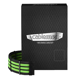 CableMod C-Series Pro ModMesh Cable Set for Corsair RMi, RMx and RM (Black Label) - Nero/Verde Chiaro CableMod C-Series Pro ModMesh Cable Set for Corsair RMi, RMx and RM (Black Label) - Nero/Verde Chiaro